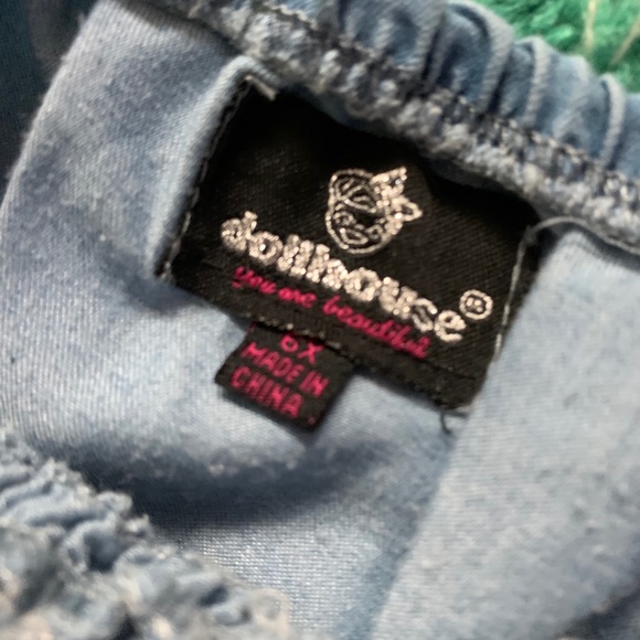 Blue Flower Chambray Hi-Lo Dress - Picture 5 of 5